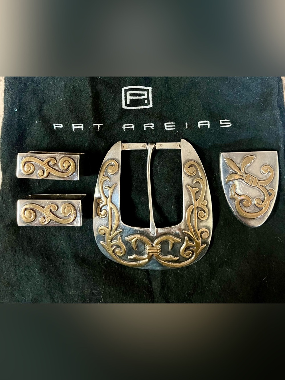 Pat Areias Two-Tone Sterling Belt Buckle